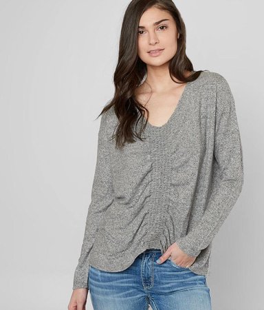 Daytrip Ruched Top - Women's Shirts/Blouses in Grey | Buckle