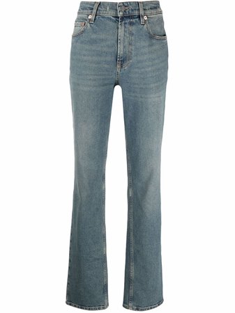 Shop Valentino whiskering-effect straight-leg jeans with Express Delivery - FARFETCH