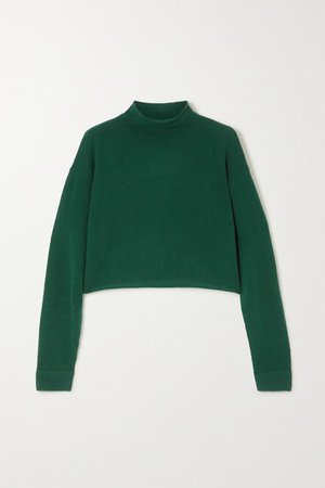 Reformation | + NET SUSTAIN cropped cashmere and wool-blend sweater | NET-A-PORTER.COM