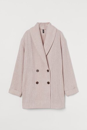 Wool-blend coat - Light pink - Ladies | H&M GB