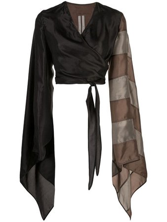 Rick Owens wrap style blouse $1,140 - Buy Online - Mobile Friendly, Fast Delivery, Price