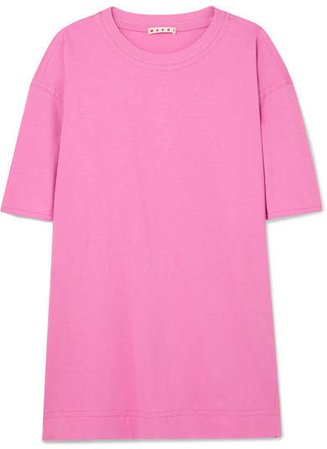 Oversized Cotton-jersey T-shirt - Pink