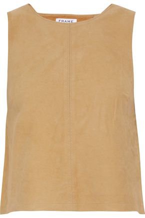 Split-back suede top | FRAME | Sale up to 70% off | THE OUTNET
