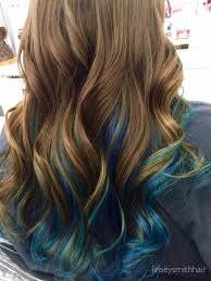 brown hair with blue tips - Google Search