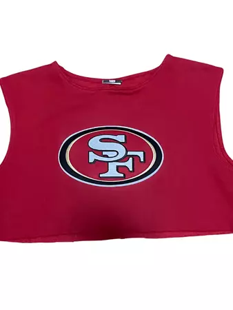 49ers Cropped Swearshirt Vest | REWORKED