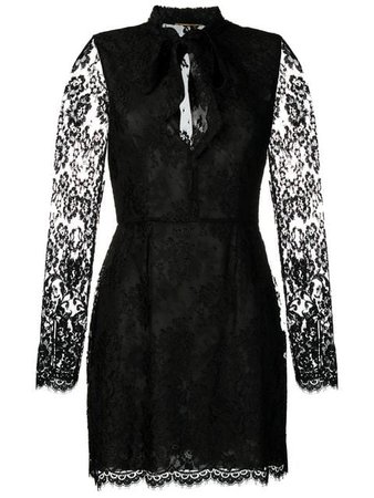 Saint Laurent lace-embellished Mini Dress - Farfetch