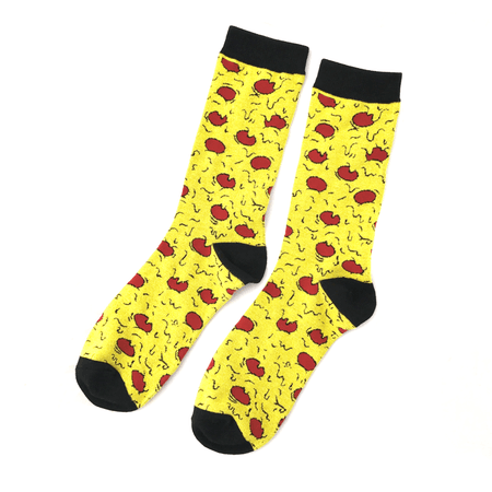 Yellow Pizza Socks