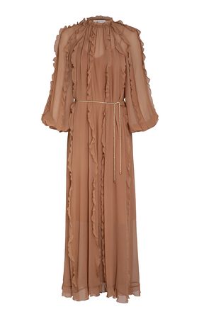Tranquility Ruffled Silk Midi Dress By Zimmermann | Moda Operandi