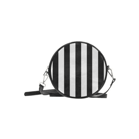 Black and White Striped Bag