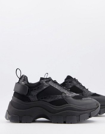 RAID Malibu chunky sneakers in black | ASOS