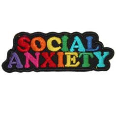 Social Anxiety Iron On Patch Embroidery Sewing by ExtremeLargeness