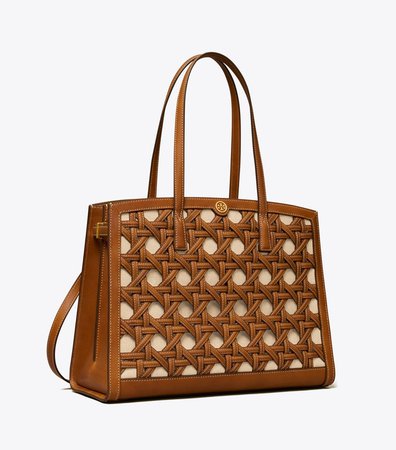 Walker Basket-Weave Satchel: Women's Handbags | Satchels | Tory Burch