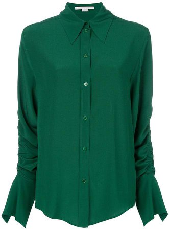 ruched-sleeve shirt