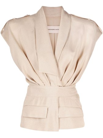 Alexandre Vauthier fitted ruched tie-waist jacket - FARFETCH
