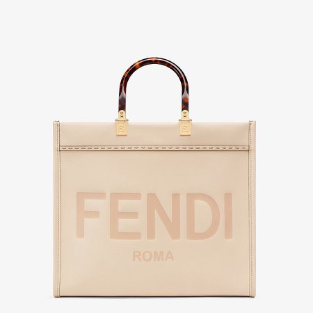 Pink leather shopper - MEDIUM FENDI SUNSHINE | Fendi