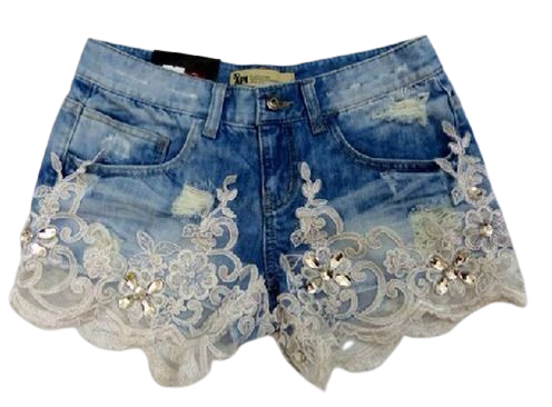 Jean Laced Shorts
