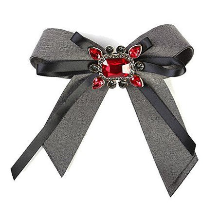 Sunvy Fashion Vintage Bow Brooch Pin Formal Wedding Party Bow Tie For Women Girls Student Neck Tie