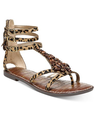 Sam Edelman Ginger Beaded Gladiator Sandals & Reviews - Sandals & Flip Flops - Shoes - Macy's brown