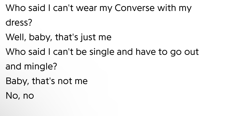 converse prom dress song