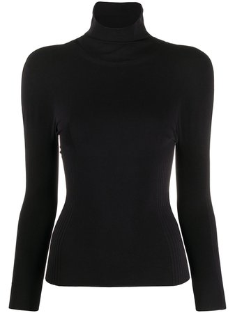 fitted black turtle neck top - Google Search
