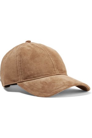 rag & bone | Marilyn leather-trimmed suede baseball cap | NET-A-PORTER.COM
