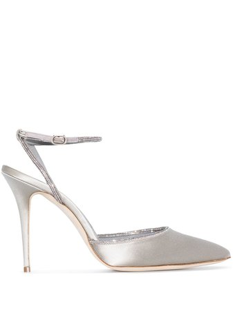 Shop Manolo Blahnik metallic Narcona 105mm pumps with Express Delivery - FARFETCH