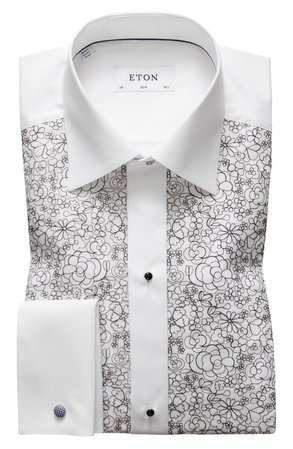 Eton Slim Fit Floral Tuxedo Shirt | Nordstrom