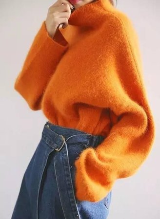 orange sweater girl