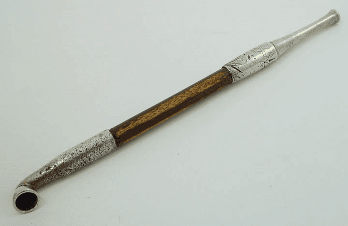 Silver Japanese Kiseru Smoking Pipe