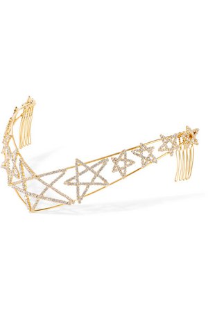 LELET NY | Gold-plated crystal headband | NET-A-PORTER.COM