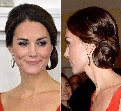 [PICS] Kate Middleton Rocks Updo Bun Hairstyle — Stuns At Royal Tour Of Canada – Hollywood Life
