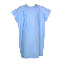 blue hospital gown