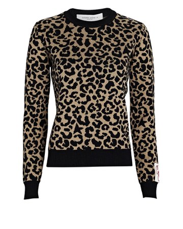 Golden Goose Leopard Cotton-Wool Sweater | INTERMIX®
