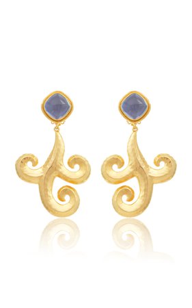 Tuscan 24k Gold-Plated Sapphire Quartz Earrings By Valére | Moda Operandi