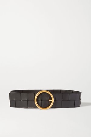 Black Intrecciato leather belt | Bottega Veneta | NET-A-PORTER