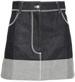 Dive Den Two-tone Denim Mini Skirt