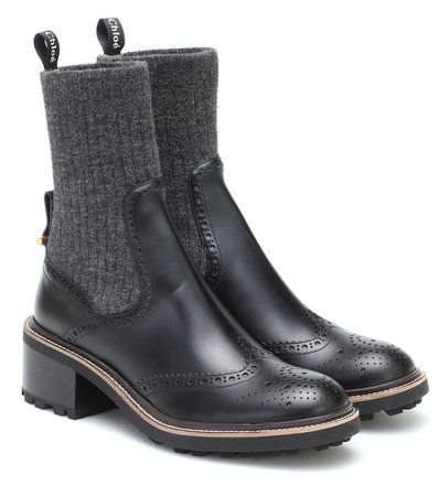 CHLOÉ Franne leather ankle boots