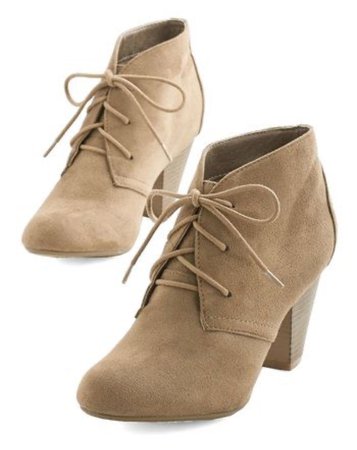 Light brown heeled booties
