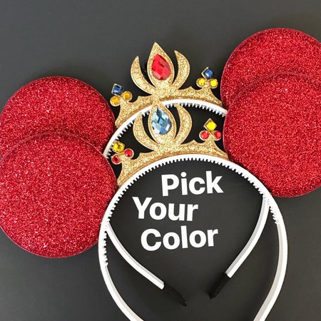 Snow White Minnie EarsSnow White CrownTiara Minnie Mouse | Etsy