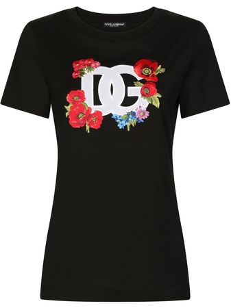 Dolce & Gabbana Embroidered logo-patch T-shirt - Farfetch