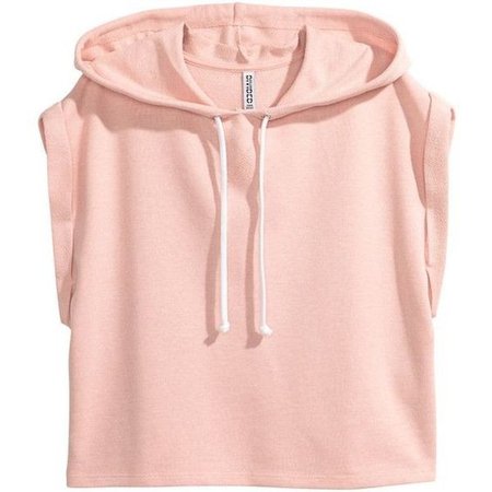 hoodie top light pink sleeveless
