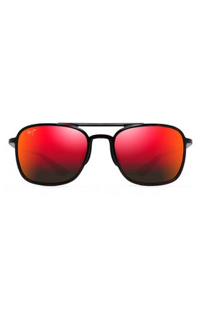 Maui Jim Keokea 55mm PolarizedPlus2® Aviator Sunglasses