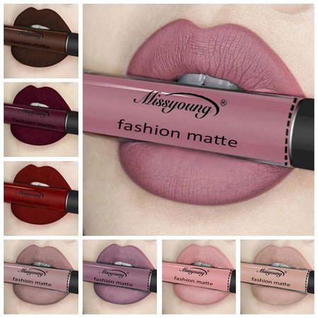 Best Missyoung Matte Liquid Lipstick Lip Gloss Lips Makeup Waterproof Long Lasting - NewChic