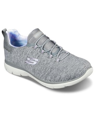 Skechers Women's Summits - Rainbow Swirl Wide Width Athletic Walking Sneakers from Finish Line & Reviews - Finish Line Athletic Sneakers - Shoes - Macy's grey