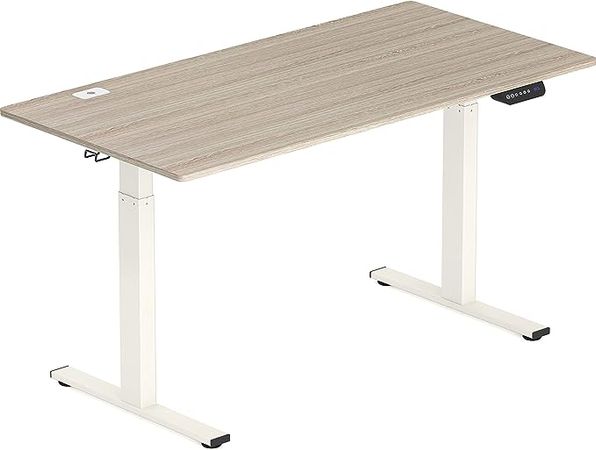 Amazon.com: SHW 55-Inch Large Electric Height Adjustable Standing Desk, 55 x 28 Inches, Maple : Home & Kitchen