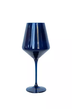 Estelle Colored Wine Stemware - Set of 2 {Midnight Blue} – Estelle Colored Glass