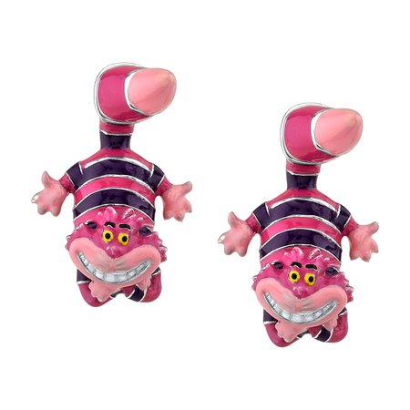 Disney X RockLove Alice in Wonderland Cheshire Cat Enameled Earrings – RockLove Jewelry