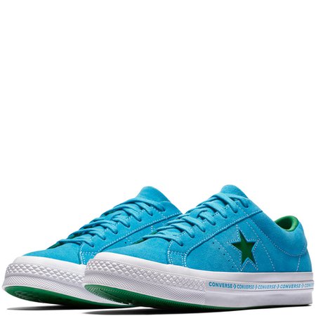 Converse Sneakers Converse One Star Ox Pinstripe Hawaiian Ocean Jolly Green pair