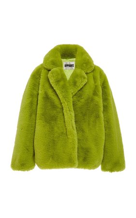fluffy green jacket