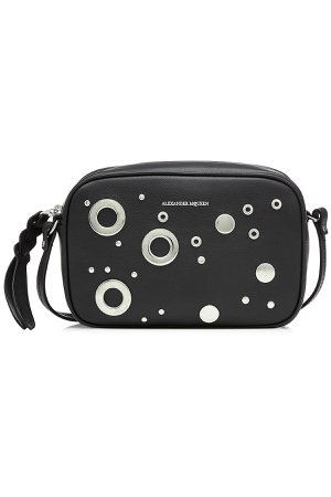 Small Embellished Leather Camera Bag Gr. One Size